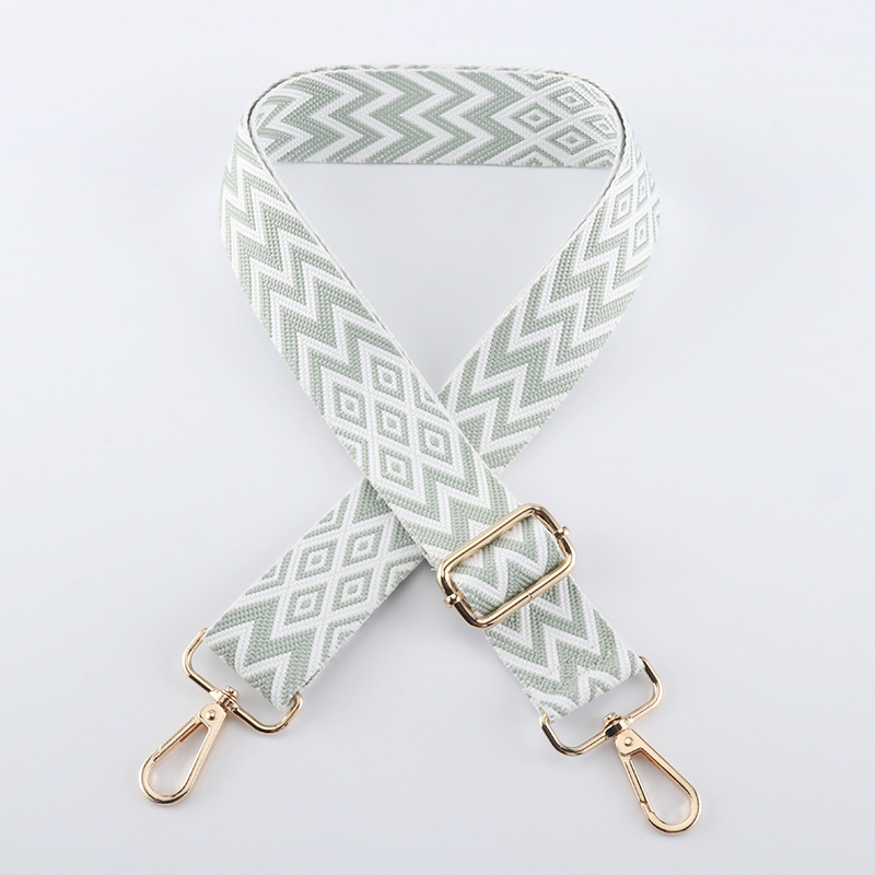Picture of Bag shoulder strap crossbody strap adjustable widened shoulder strap gold silk jacquard bag strap
