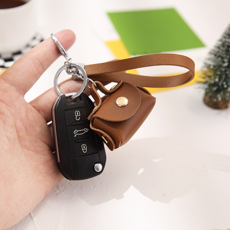 Picture of Yuelu Creative Pu Leather Coin Purse Mini Small Storage Bag Pendant Creative Keychain Pendant Small Gift