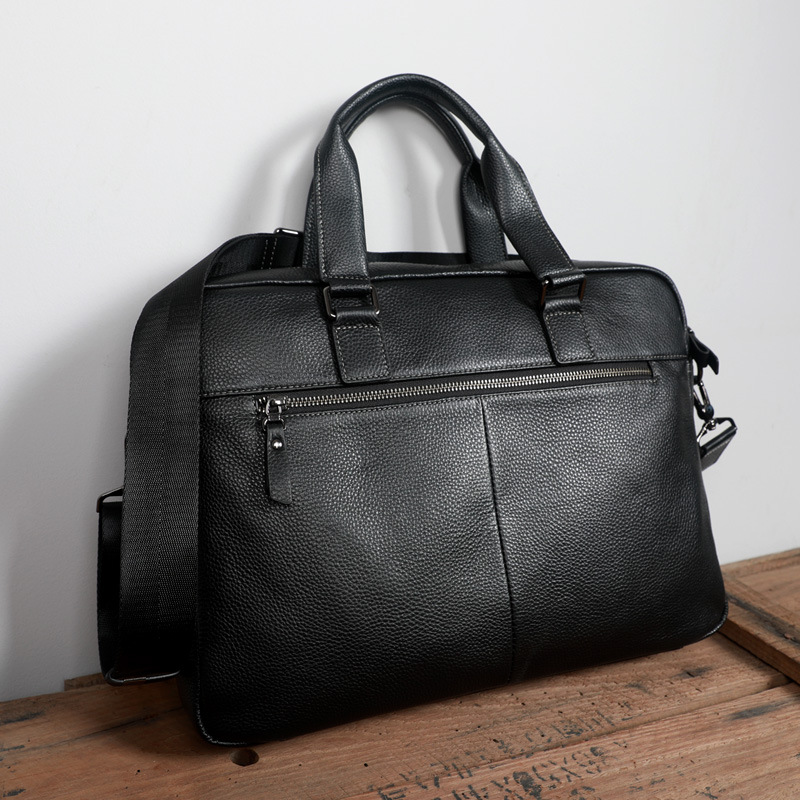 Picture of Factory direct first layer cowhide men's bag leather portable briefcase large capacity computer bag soft leather bag a generation of hair