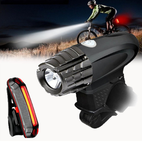 Picture of Bicycle light equipment USB charging warning light outdoor riding strong light headlight bicycle headlight