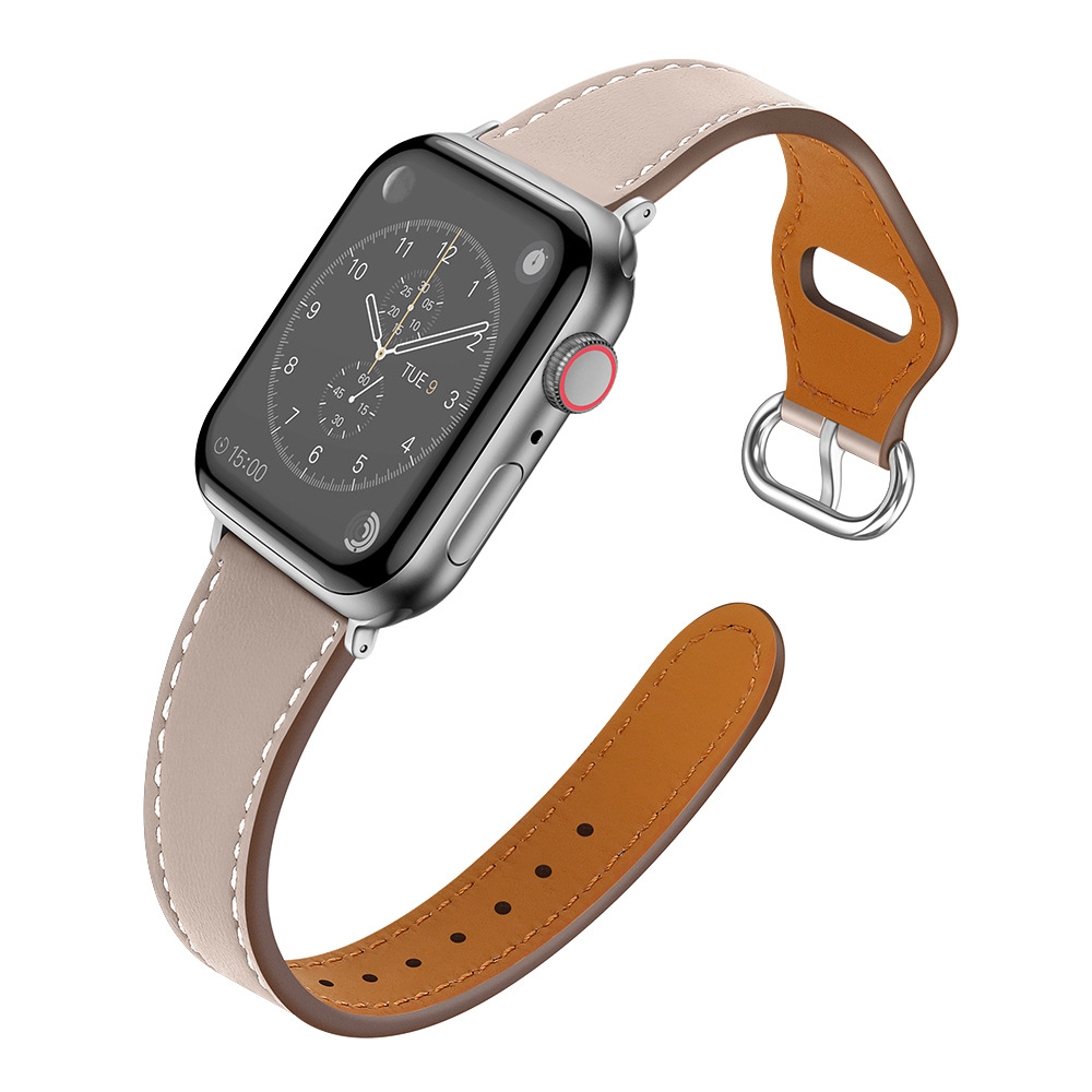 Picture of Apple Iwatch7 strap head layer leather small man waist strap for Apple strap leather cross-border new wholesale