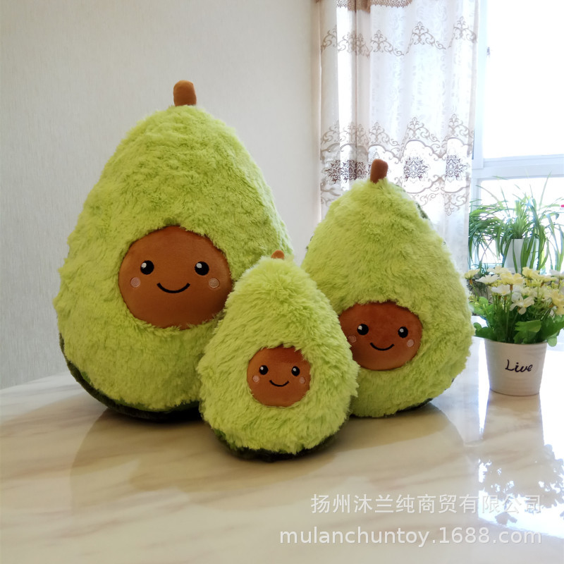 Cross-border hot sale avocado pillow doll plush toy fruit pillow manufacturers on behalf of the hair