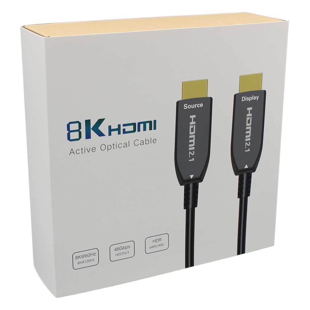 Armored HDMI Fiber Optic Cable 8K@60Hz 4K@120Hz Outdoor Display Stage Monitor Hd Cable