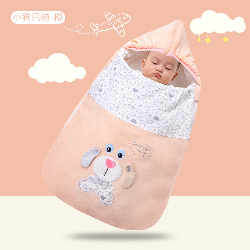Picture of Factory direct supply of a generation of hair agent baby sleeping bag newborn belly kick thick swaddling clothes in autumn and winter