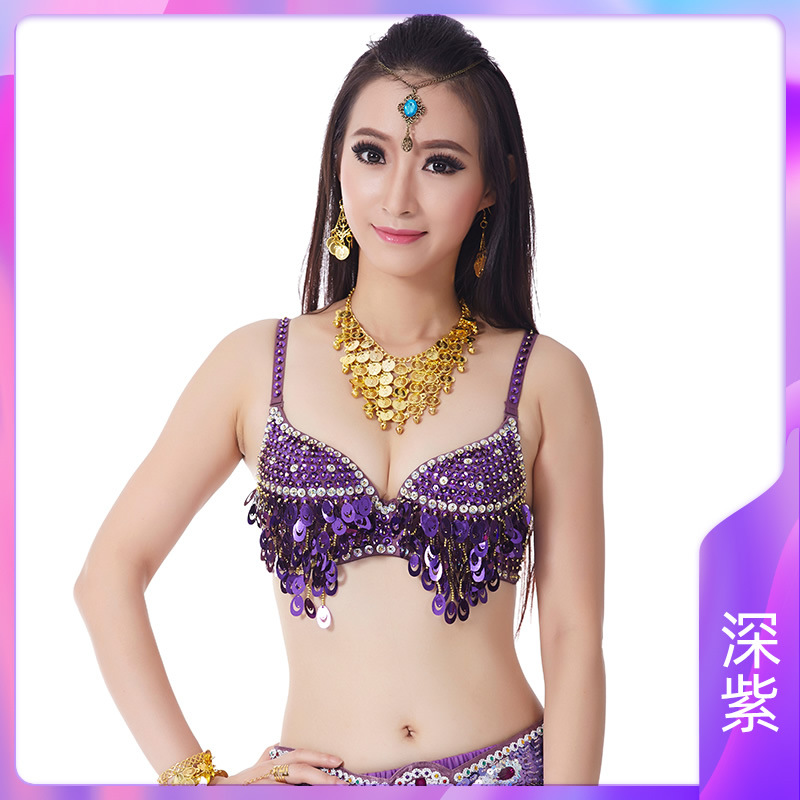 Picture of Grape Bra Beaded Sequins Sexy Belly Dance Clothing Stage Clothing Clothing Source Factory Outlet