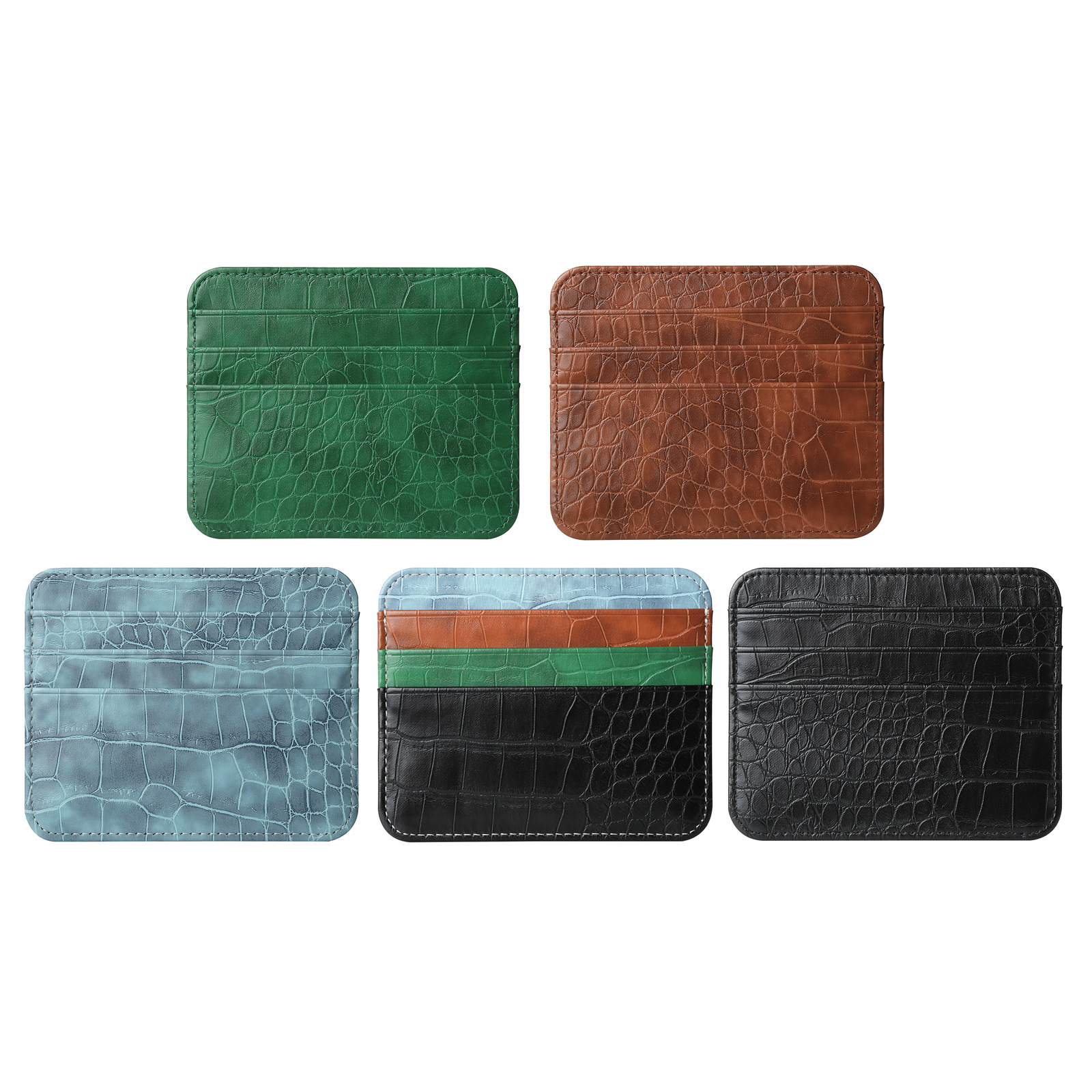 Picture of Factory Direct Supply Ultra-Thin Double-Sided Card Large Capacity Card Slot Small Card Holder Multi-Card Slot Leather Pu Card Holder Card Holder Wholesale