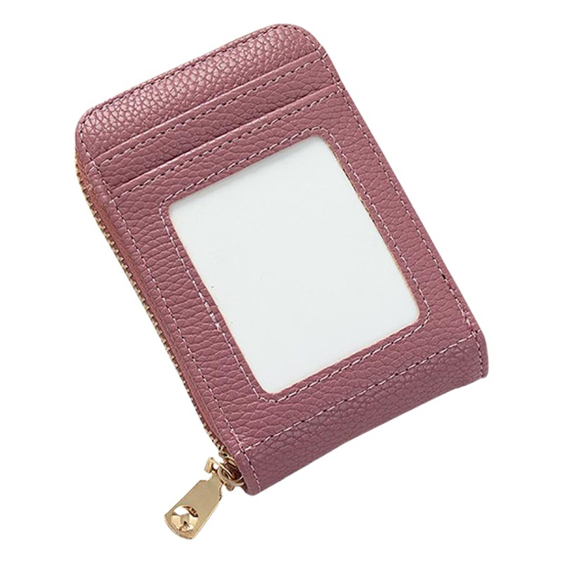 Card Bag Women's Korean-style New Anti-degaussing Solid Color Driver's License Mini Simple Multi-functional Compact Card Bag Card Cover for Women