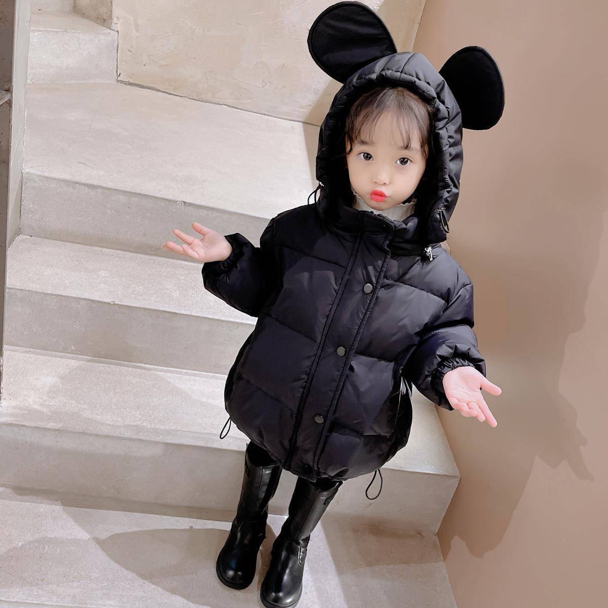 Picture of Children's Clothing Women's Mid-length Cotton-padded Coat Thickened 2024 Winter Clothing New Mid-length Children's Warm Cotton-padded Coat Korean Style Coat Women's Cotton-padded Jacket