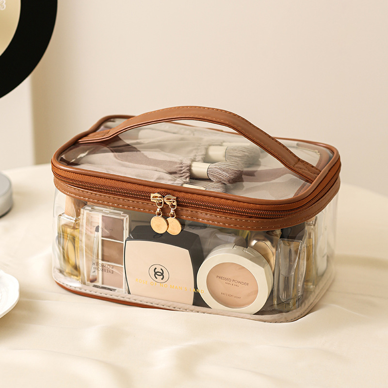 Picture of Transparent Cosmetic Bag, Large Capacity, High-Looking Portable Storage Bag, Multi-Functional Waterproof Toiletry Bag, Cross-Border Cosmetic Bag