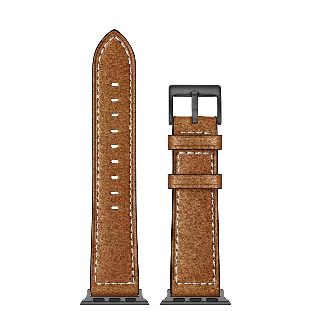 Picture of Suitable for Apple Watch S10/Ultra Watch Classic Car Line First Layer Cowhide Leather Strap
