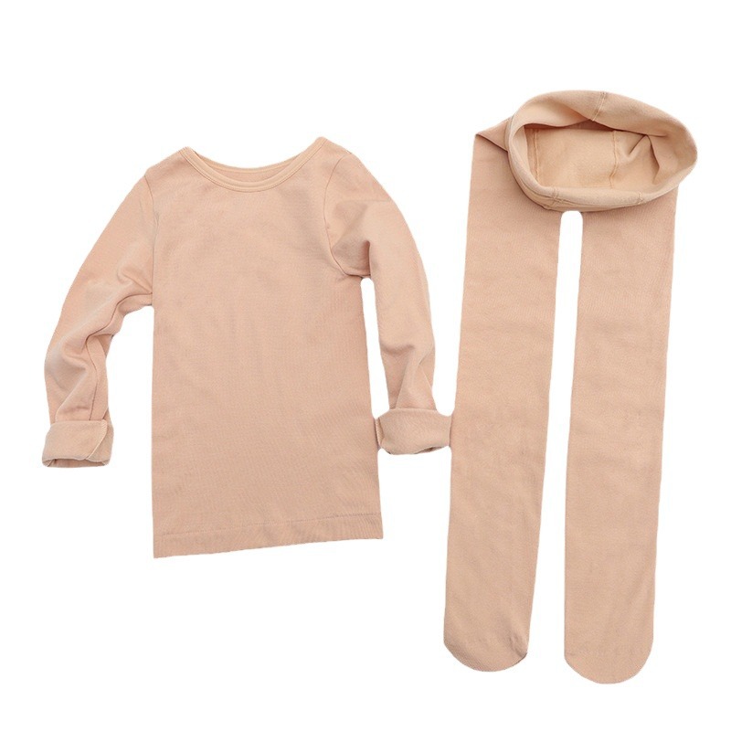 Picture of Children's White Dance Base Shirt Practice Dancing Inner Fleshy Base Shirt Tight Girls' Dance Performance Clothes