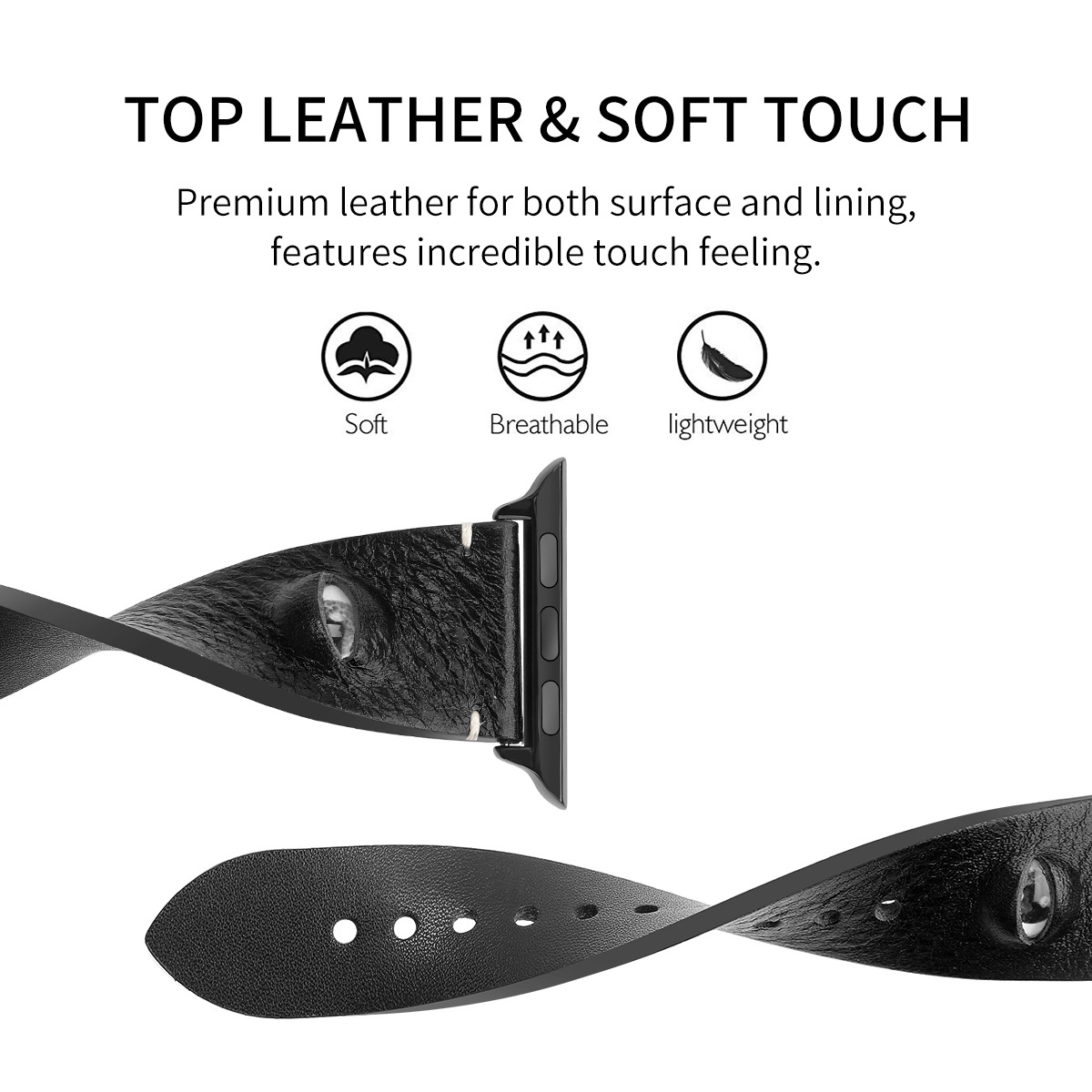 Picture of For Apple watchse983456 Apple Watch iwatch7 Top Layer Cowhide Eyes Leather Watch Strap