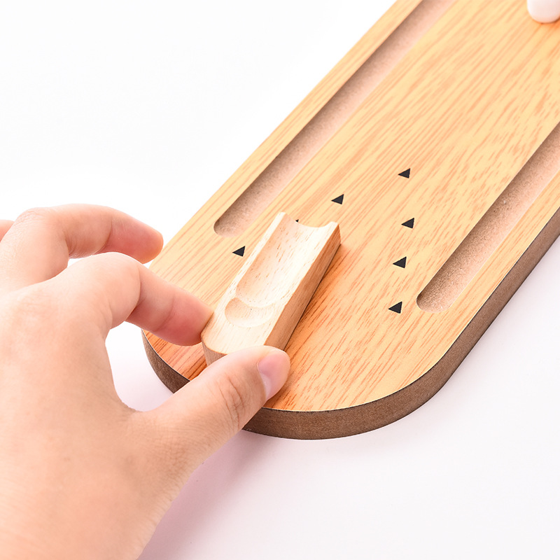Picture of Children's Intelligence Wooden Mini Bowling Parent-Child Interactive Desktop Game Casual Release Indoor Game Ball Toy