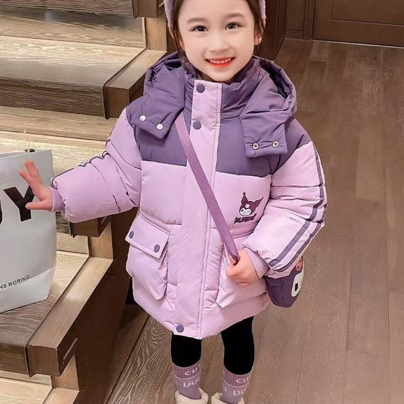 Picture of Baby Girl's Kulomi Foreign Style Coat Autumn and Winter New Style Girl's fleece-lined Thickened Cotton-padded Coat Warm Hooded Cotton-padded Coat Trendy