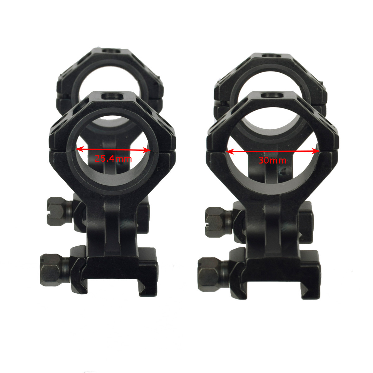 Picture of Factory direct conjoined 30 to 25 bracket 20mm slot sight mirror GE fixture quick release bracket cross-border