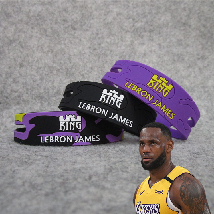 Basketball star James dragon pattern epoxy bracelet silicone Sports wristband fans new James Owen Curry