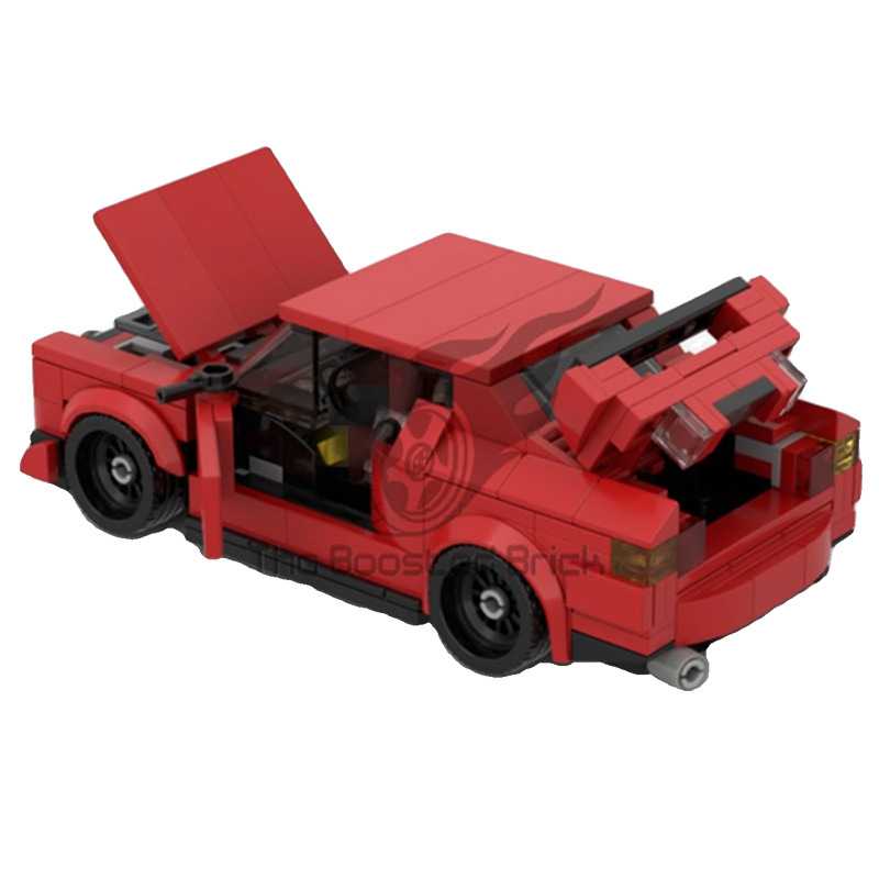 Picture of MOC compatible with Lego creative model BMW M3 e30 red sports car racing puzzle assembling building blocks toy