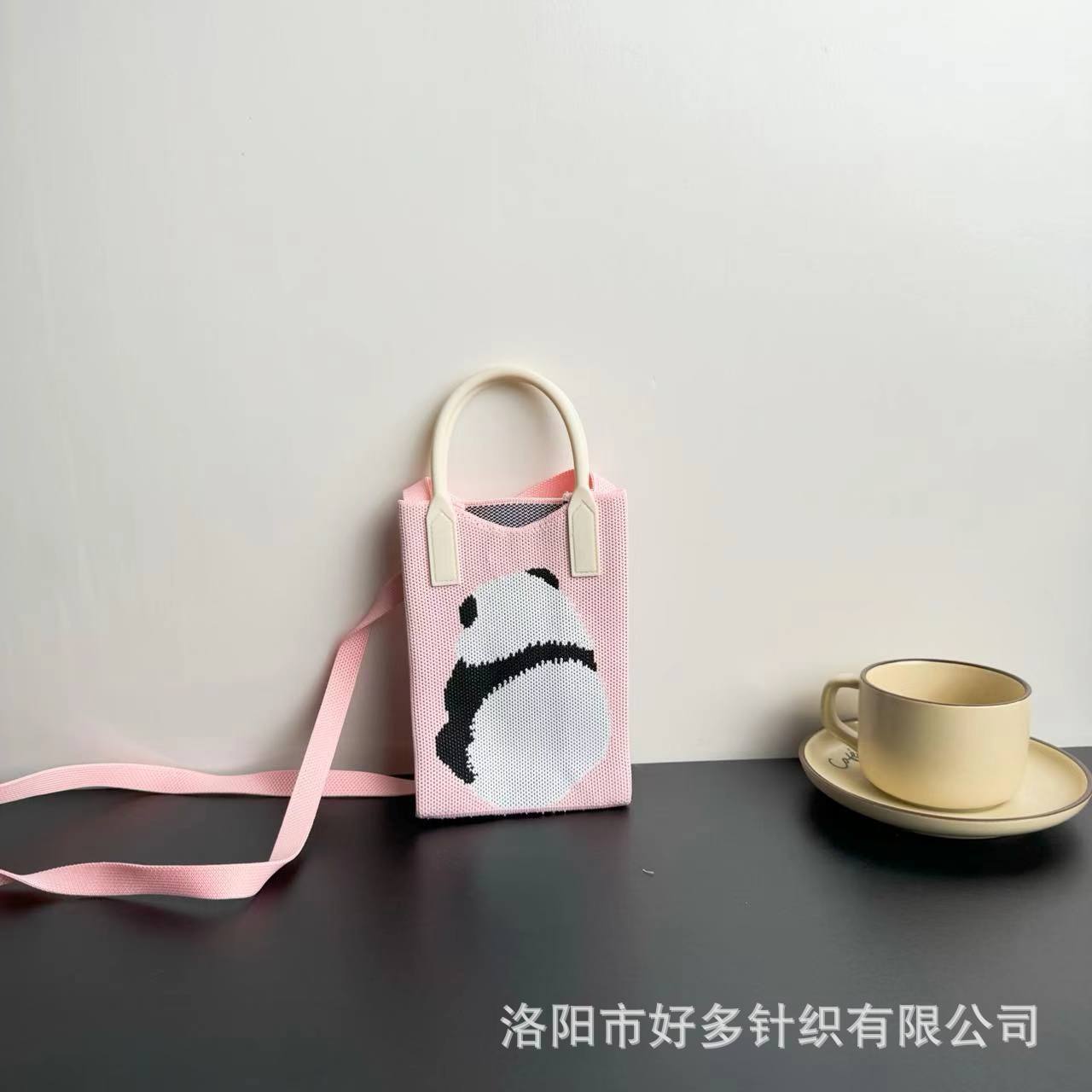 Picture of Advanced Sense Ins Mobile Phone Bag New Cartoon Knitted Bag Dopamine Niche All-match Crossbody Shoulder Bag Handbag