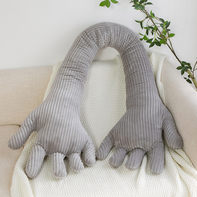 Picture of Creative New Blue Palm Plush Toy Boyfriend Pillow Sofa Long Pillow Lazy Sleeping Clip Pillow