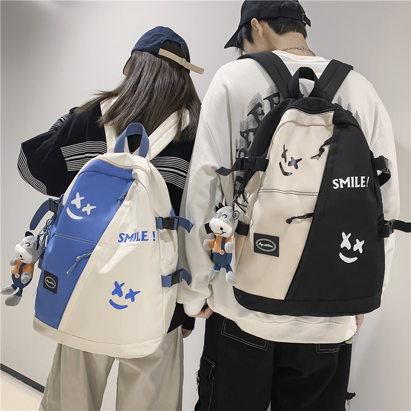 Schoolbag Male High School Students Junior High School Students Backpack ins Trendy Brand Simple Japanese College Students Large Capacity Backpack Female