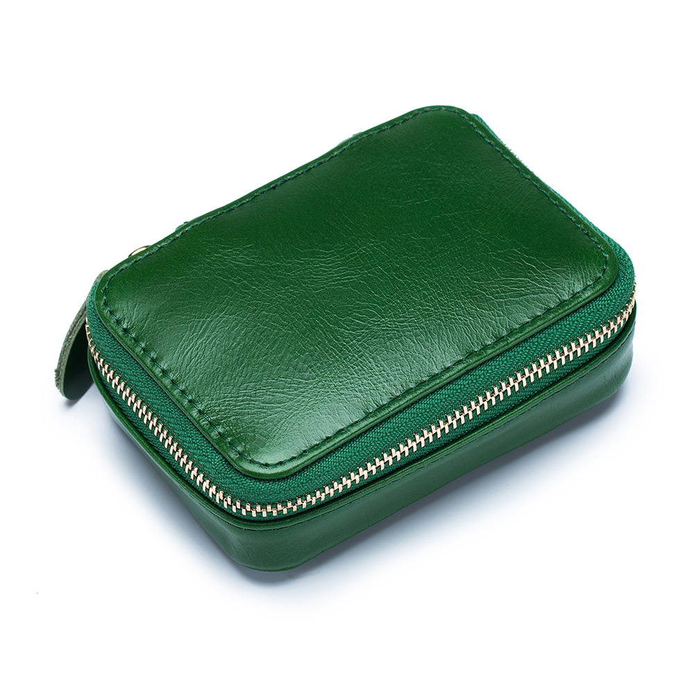Picture of Wholesale mini leather mouth red envelope cowhide cosmetic bag data line earphone bag women's jewelry box coin bag hand