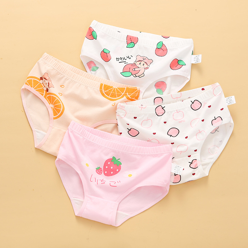 Picture of Children's underwear girls' fine shuttle cotton children's underwear boxers Primary School Baby children's underwear summer