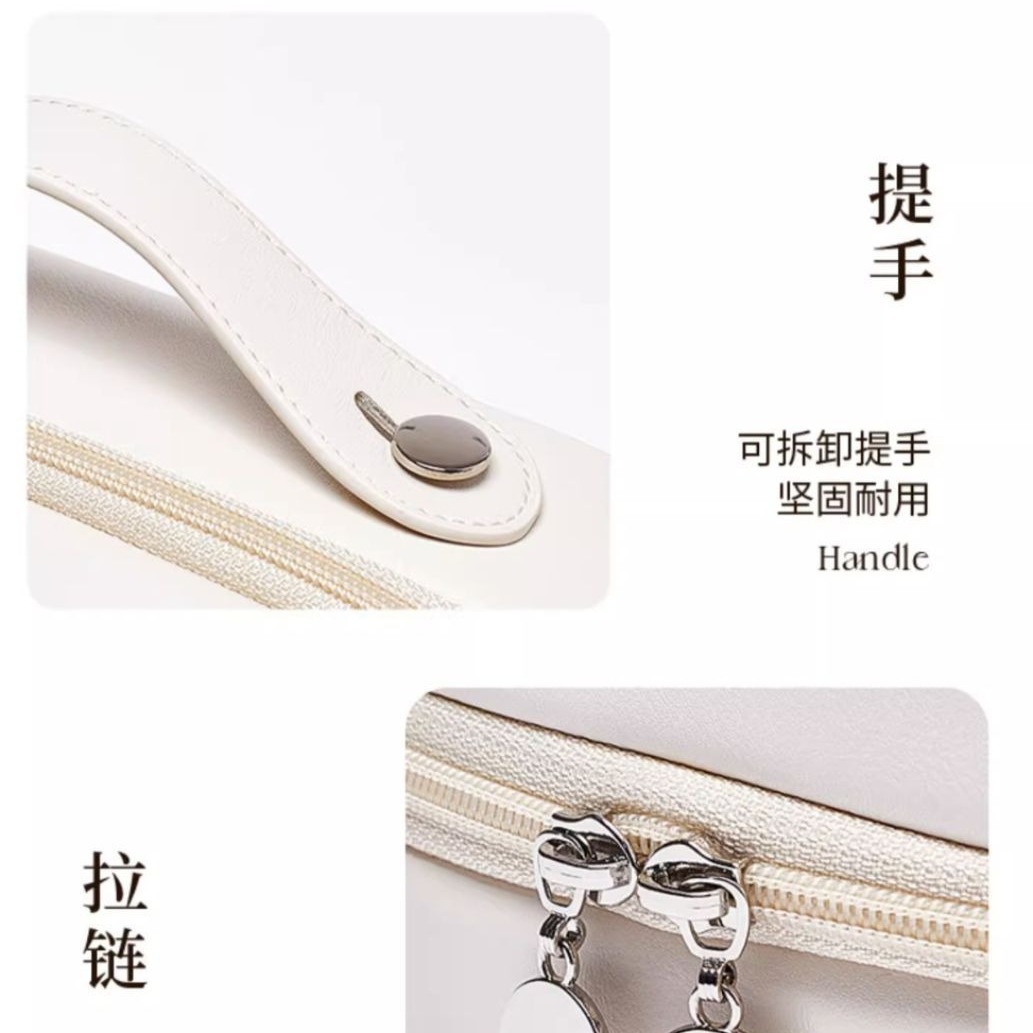 Picture of Popular PU leather cosmetic bag multi-functional home Travel storage bag portable portable makeup toiletries storage bag