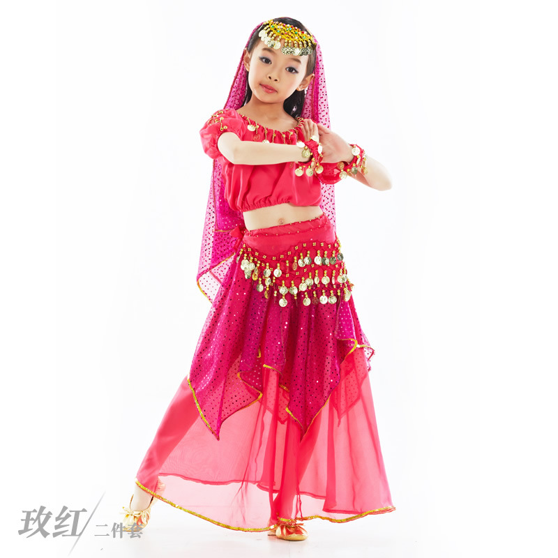 Picture of Dancer June 1 Children's Day Belly Dance suit Indian Dance Clothes suit Performance Clothes Children's Belly Dance Clothes