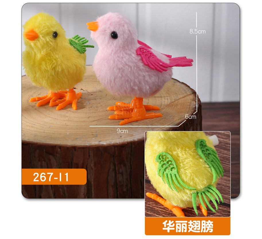 Picture of Wind-Up Chicken That Can Move and Jump to Coax Babies, Simulated Soft Plush Toys for Post-80S Generation, Street Stall Kidsren's Toys