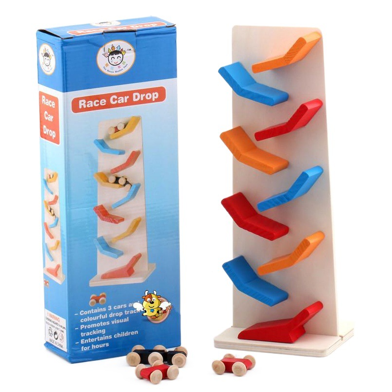 Foreign trade wooden track pulley small glider children's hands-on educational wooden toys safety and environmental protection wholesale