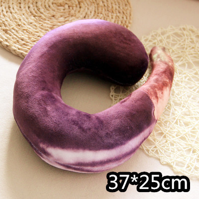Picture of Simulation Cartoon Fruit Pepper U-shaped Neck Pillow Simulation Shrimp Toy Travel Pillow Lunch Nap Pillow