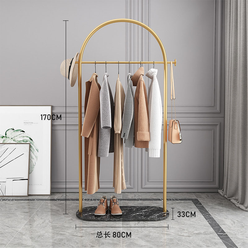Picture of Nordic Light Luxury Coat Rack Floor Clothes Rack Home Clothes Rack Clothing Store Display Rack Bedroom Hanger Amazon Exclusive