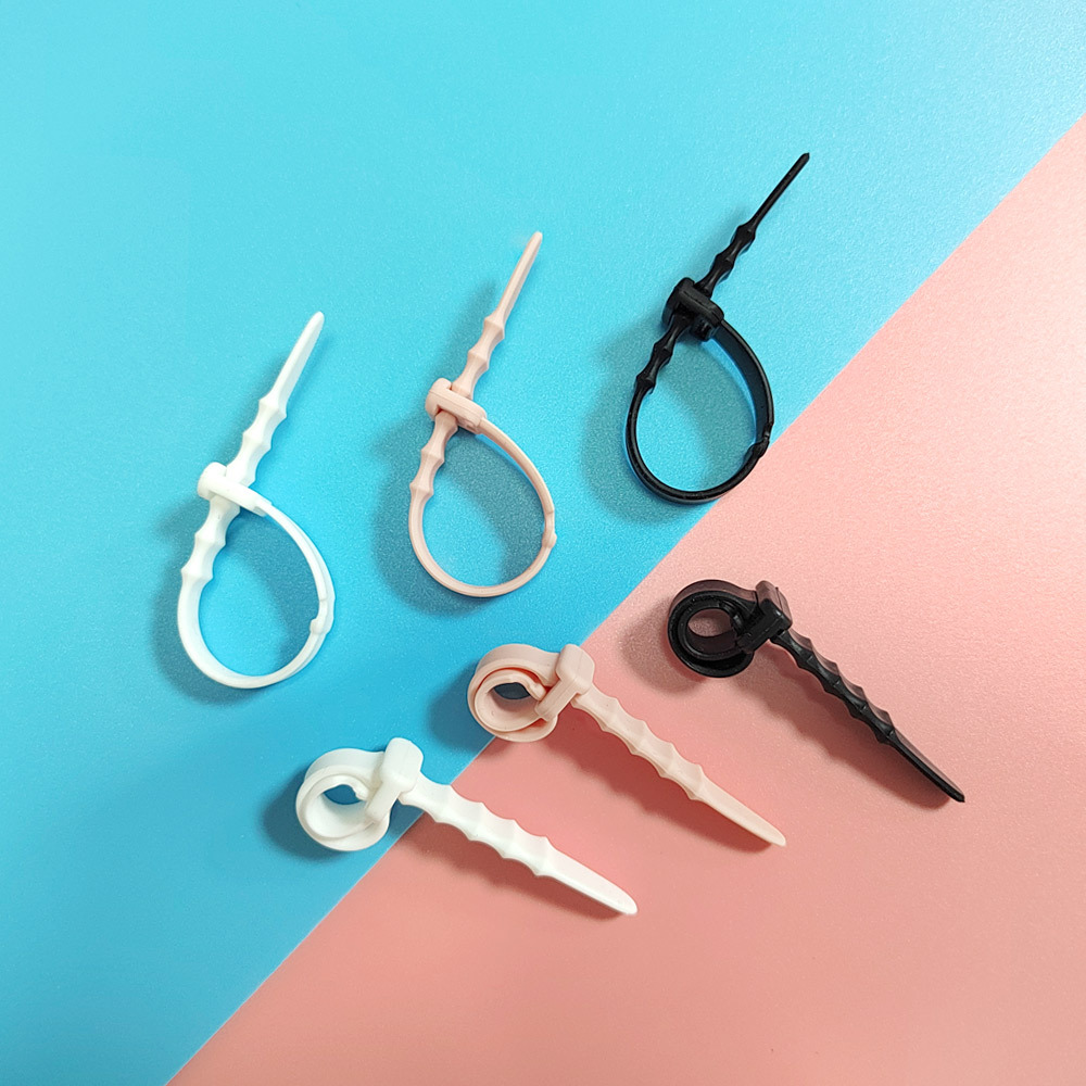 Picture of Fishbone Silicone Cable Organizer Data Cable Storage Tie Headphone Cable Winder Strap Cord Organizer