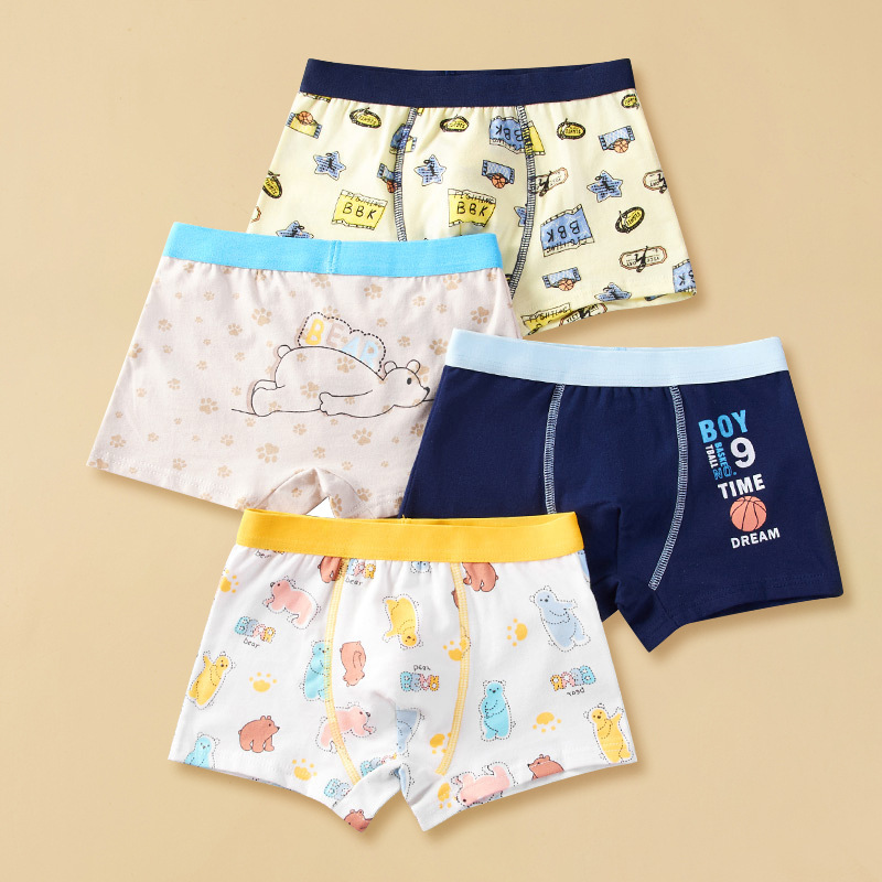 Picture of Children's Underwear Boys' Pure Cotton Boxer Shorts Boys' Baby Children's Underwear Underwear