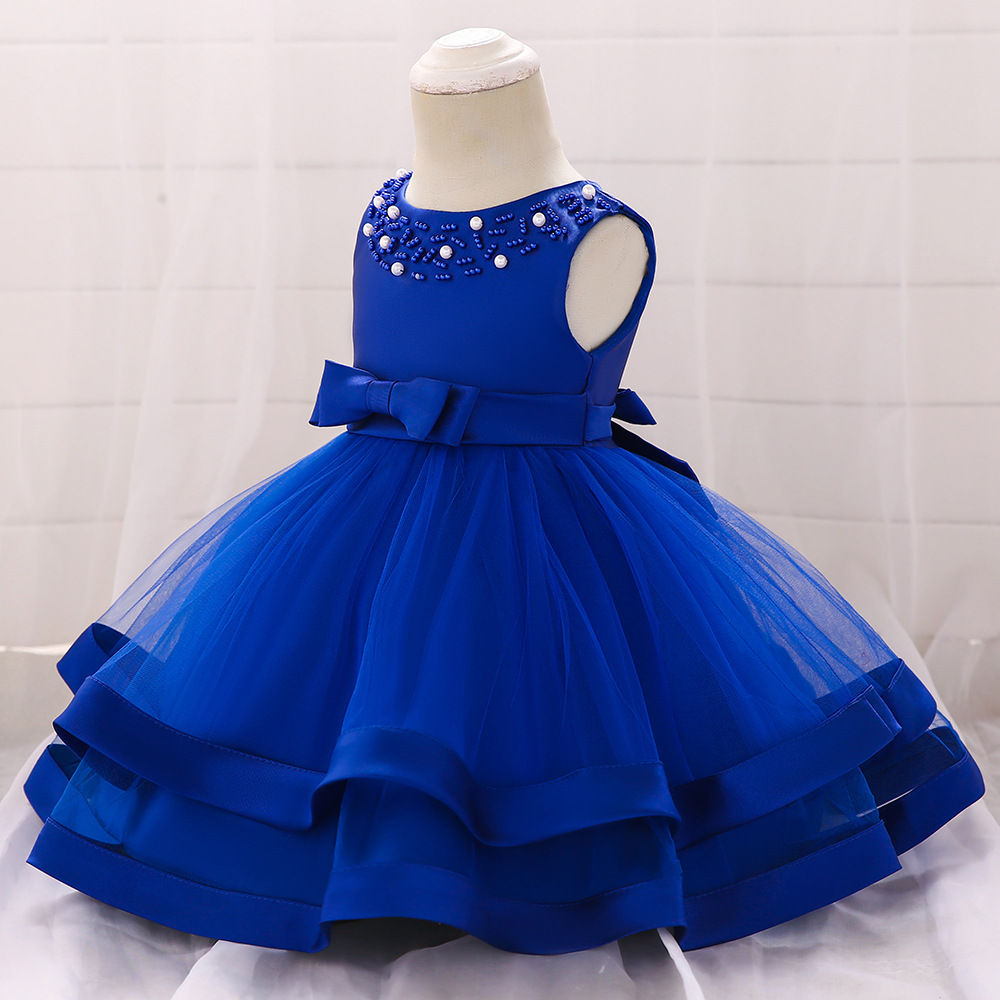 Picture of ins Dress baby baby Girl Dress baby Princess Dress Dress Bow baby Year Old Girl Dress