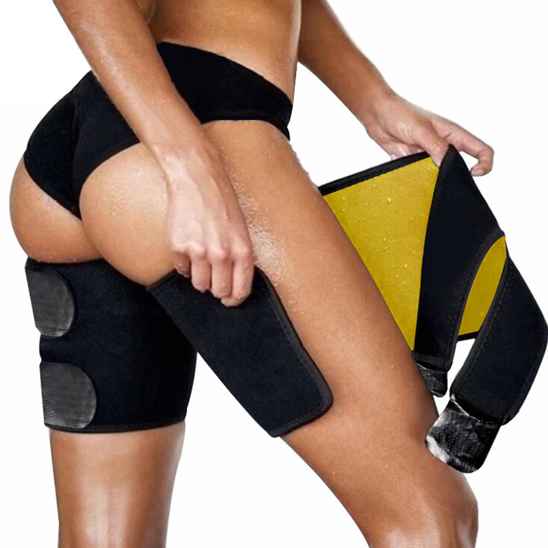 Picture of Amazon Cross-border Sports Leg Protection Belt Adjustable Sweat Plastic Leg Belt Thigh Binding Belt Fitness Protector Knee Protection Belt