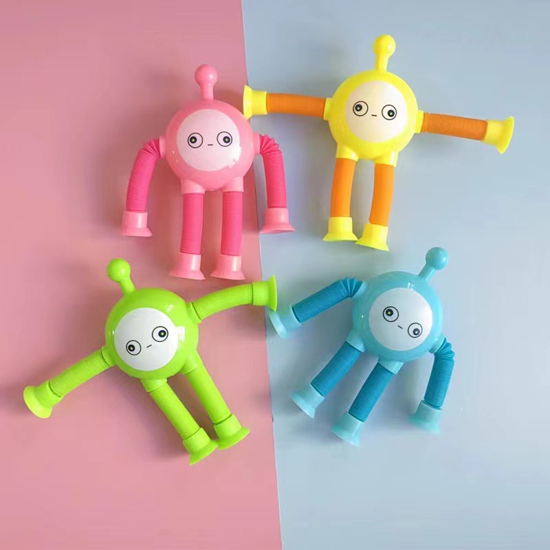 Picture of Cross-border Varied Shape Luminous Stretch Tube Egg Boy Puzzle Novelty Decompression Toy Cartoon Suction Cup Telescopic Tube Egg