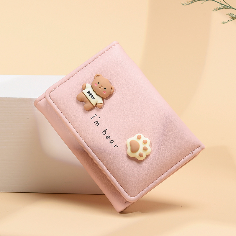 Korean Style Women's Wallet Short Girl's Simple Student Multi-card Hand Bag New Wallet Coin Purse Wholesale
