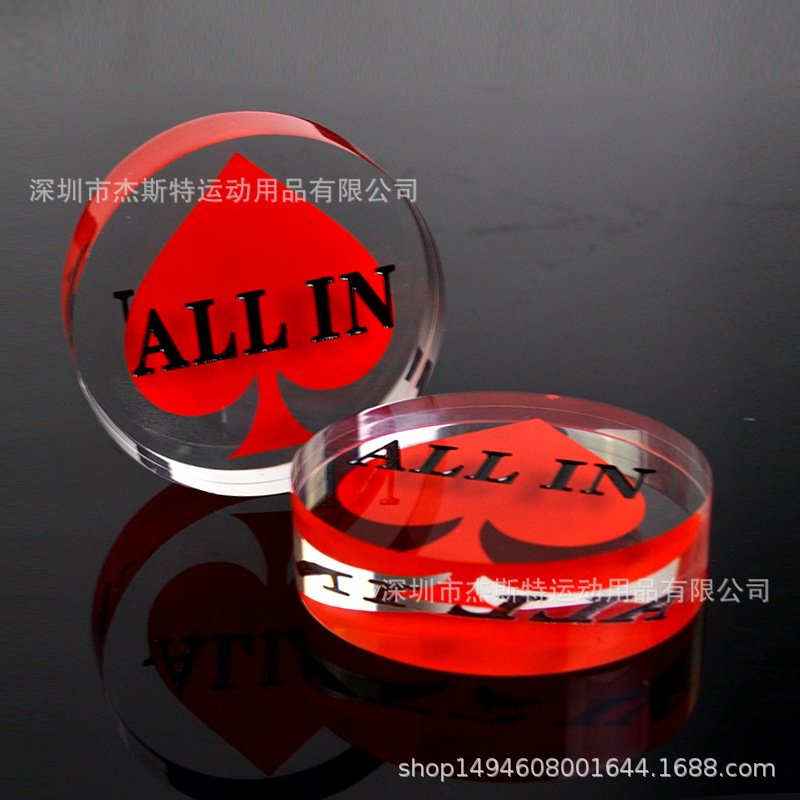 Picture of ALLIN Cards Texas Hold'em poker poker Baccarat Black Jack 21-point Shuttle Full-pressure Full-bottom Annotation Signs