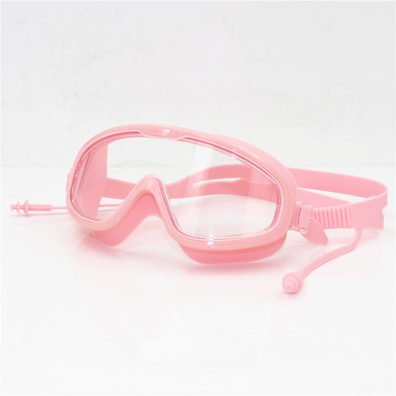 Picture of Four Seasons Silicone Goggles Large Frame HD Waterproof Anti-fog Swimming Glasses Men and Women Adult Children's Diving Goggles Equipment