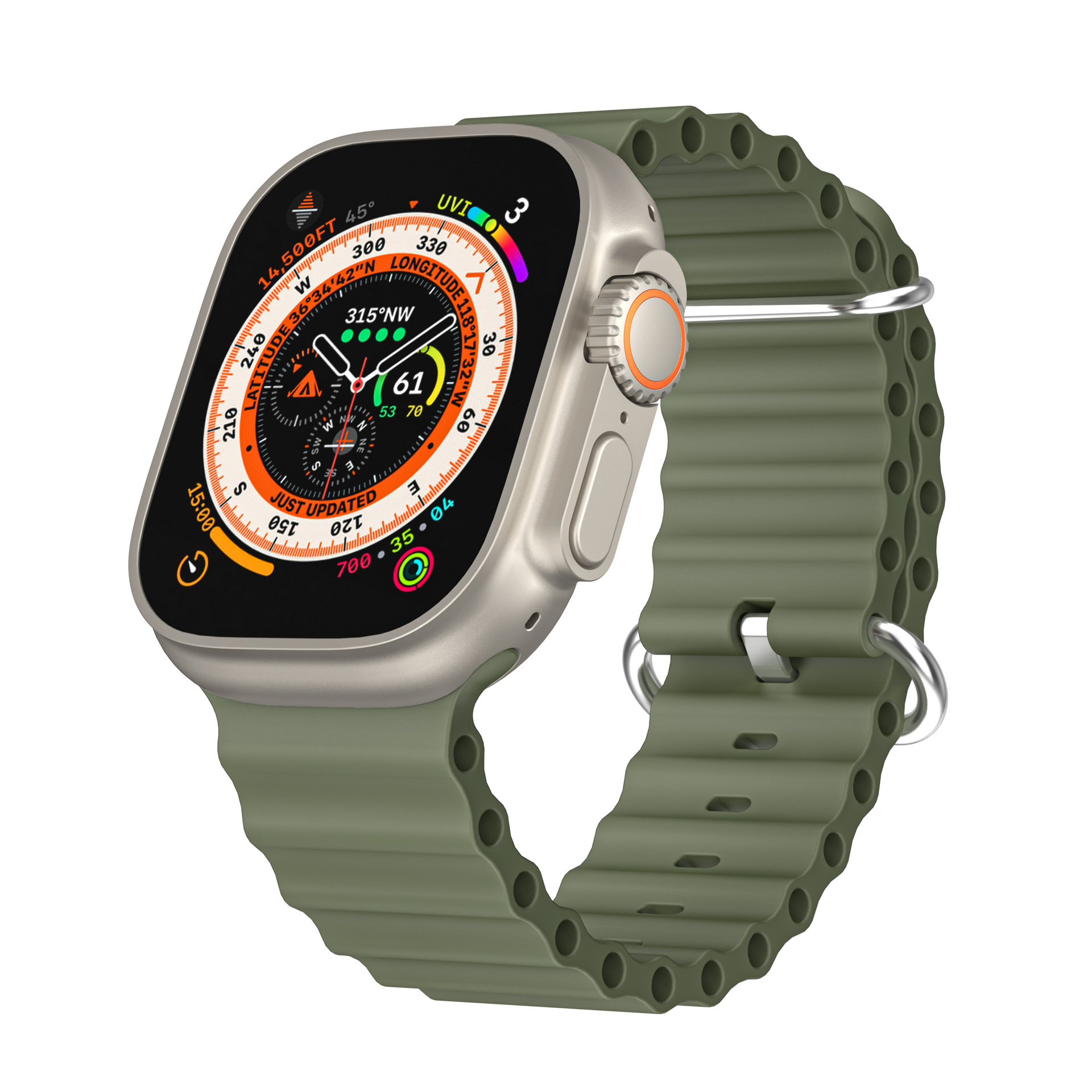 Picture of For Apple watchs10 Silicone Strap iwatch9Ultra Ocean Wave Silicone Strap
