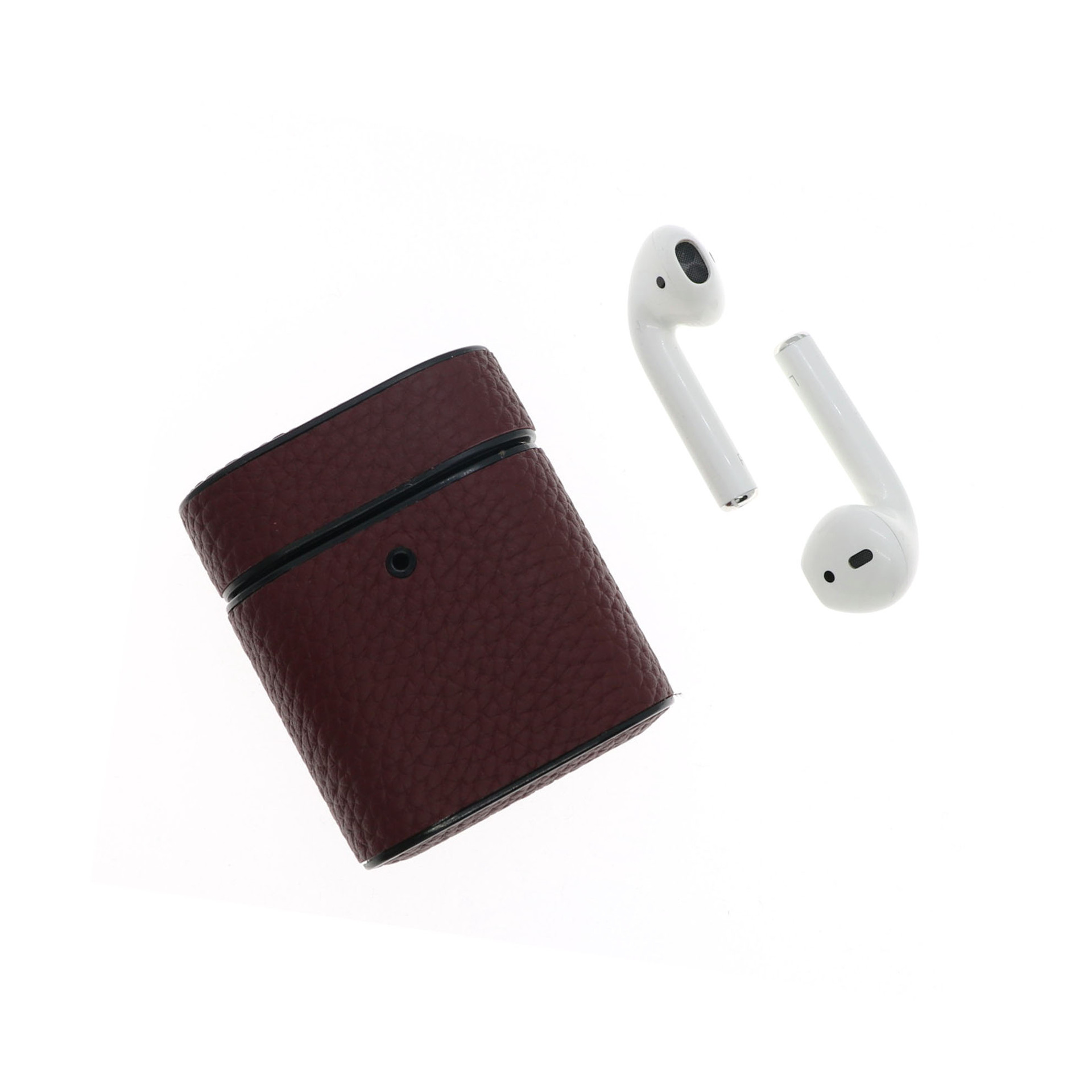 Picture of Suitable for Airpods 1/2/Pro Leather Case Genuine Leather Litchi Pattern Apple Wireless Bluetooth Headset Protective Case/Case