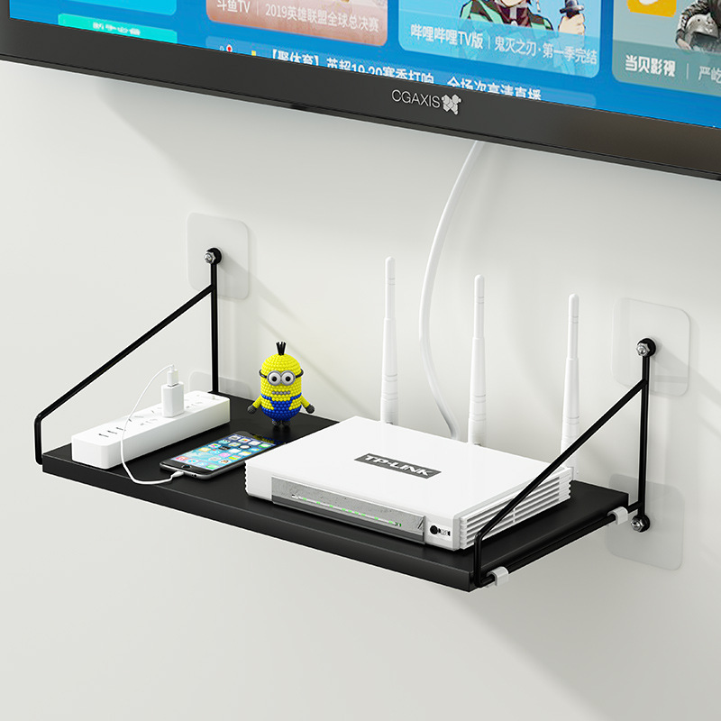 Picture of Cross-Border Wholesale Router Storage Rack for Tv Set-Top Boxes, Wall-Mounted Wifi Storage Rack Without Drilling