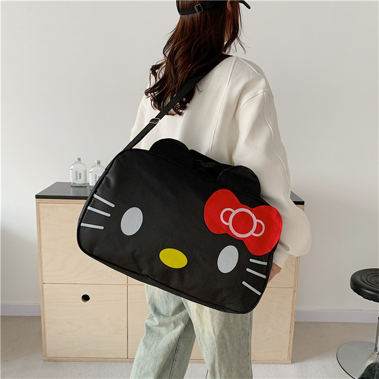 Picture of Wholesale Fashion Cat Large Capacity Student Travel Bag Waterproof Large Capacity Cute Girl KT Duffel Bag Women's Portable