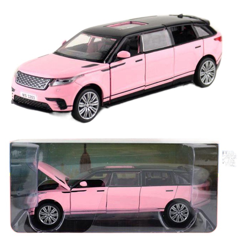 Mingsheng alloy model children's toy simulation 1:32 Land Rover Star luxury car acousto light back open window box