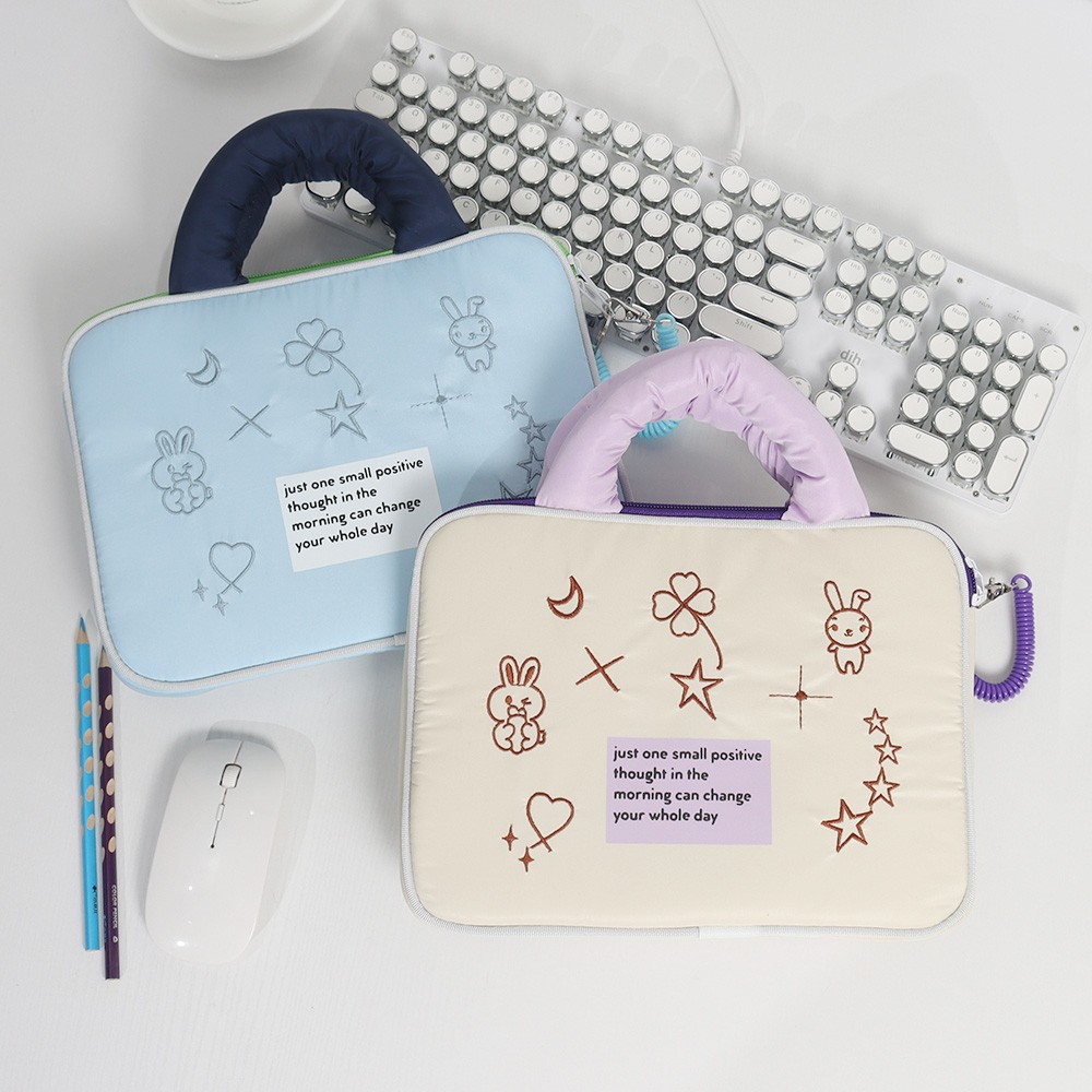 Laptop bag 14 inch women's space cotton 11 inch IPAD flat shockproof cotton 16 inch notebook embroidery fashion bag