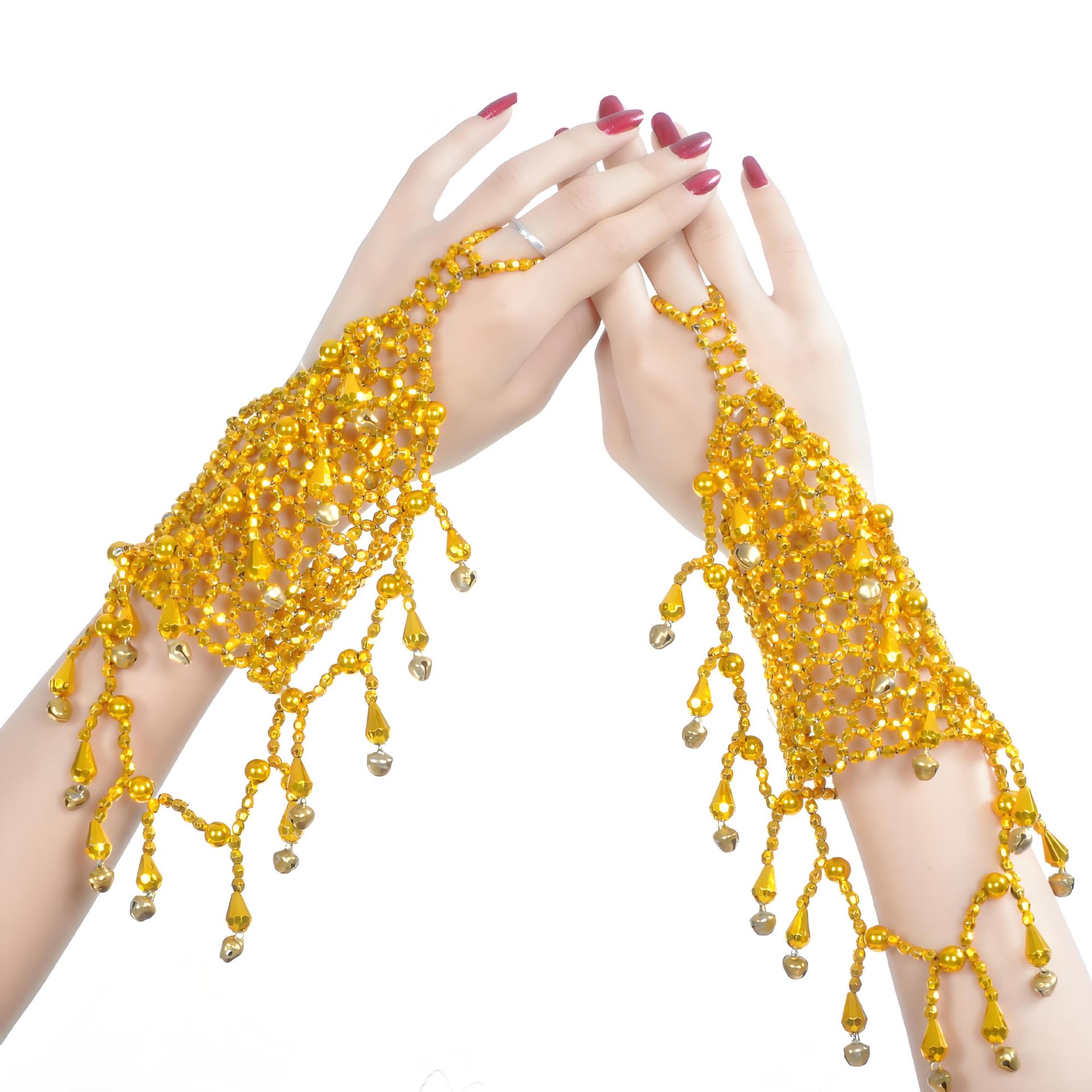 Picture of Middle Finger Bell Bracelet Belly Dance Jewelry Belly Dance Clothing Handmade Beaded Bracelet Jewelry Beaded Bracelet
