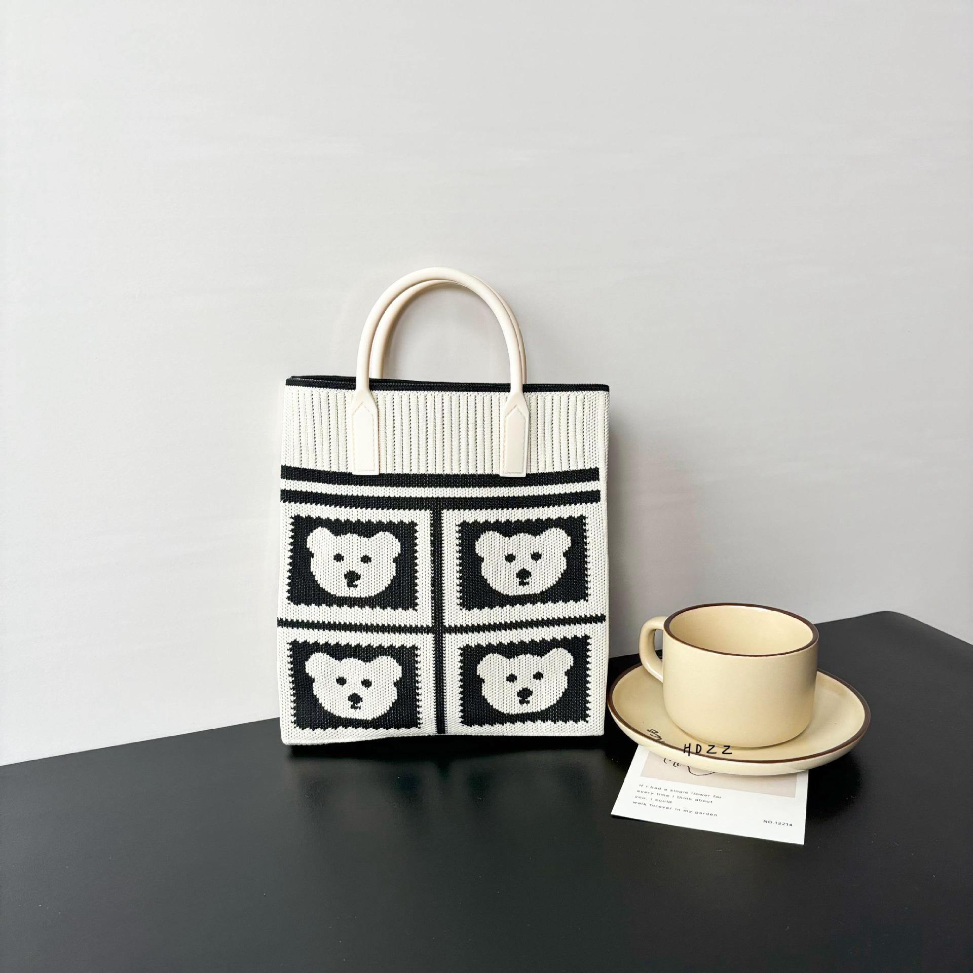 Picture of New Large Capacity Knitted Bag Advanced Sense Ins Mobile Phone Bag Niche Shoulder Crossbody Bag Cartoon Fashion Handbag
