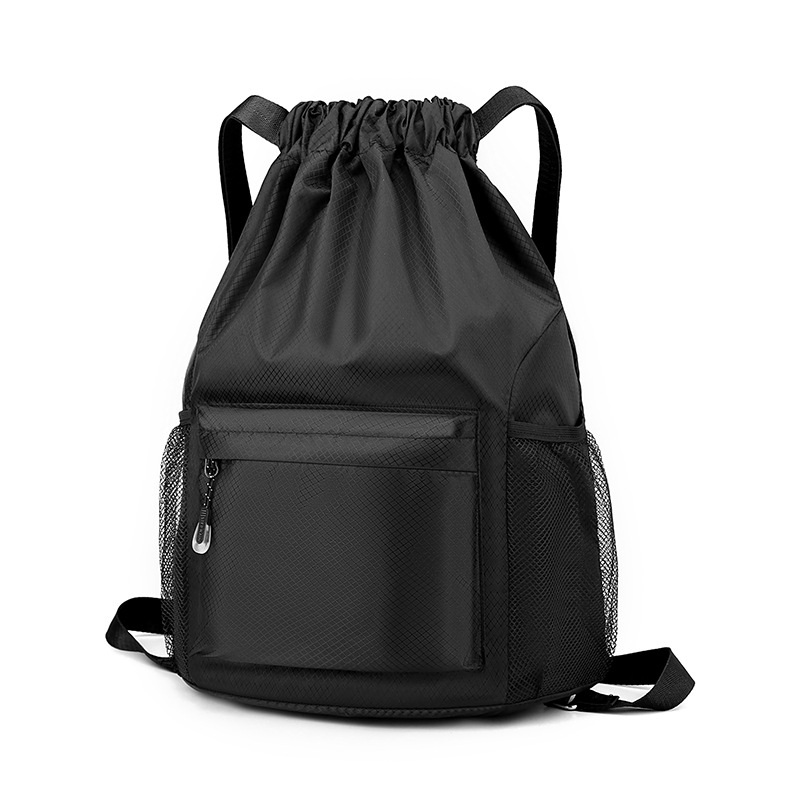 Picture of New Outdoor Mountaineering Backpack for Women Oxford Cloth Simple Pure Color Drawstring Flap Pocket Pants Advertising Printable Logo Backpack