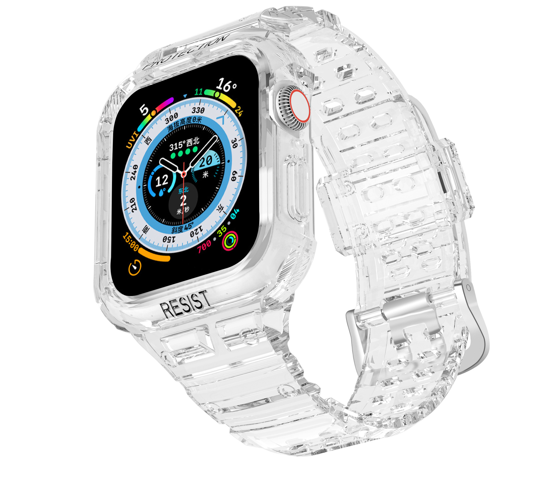 Picture of For apple watch Apple Watch Strap iwatch1 ~ 9 Generation TPU One-piece Strap Transparent Step